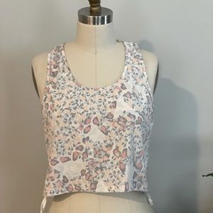 SALE‼️ HOLOGRAM Crop top with leopard print